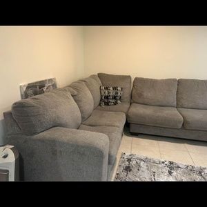 Beautiful grey sectional sofa